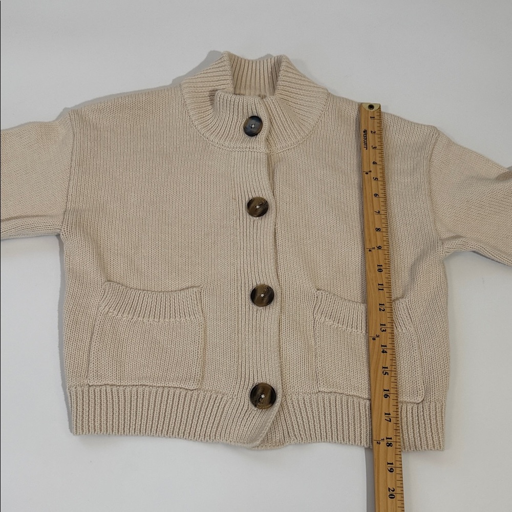 Part Two Copenhagen Clene Cardigan Sweater Size S Cream Color 100% Cotton EUC - Picture 8 of 12